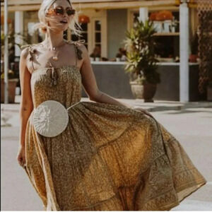 NWT Spell & The Gypsy Collective Wild Things Leopard Maxi Dress Size S